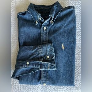 Women’s Ralph Lauren Polo long sleeve Jean button down - small like new